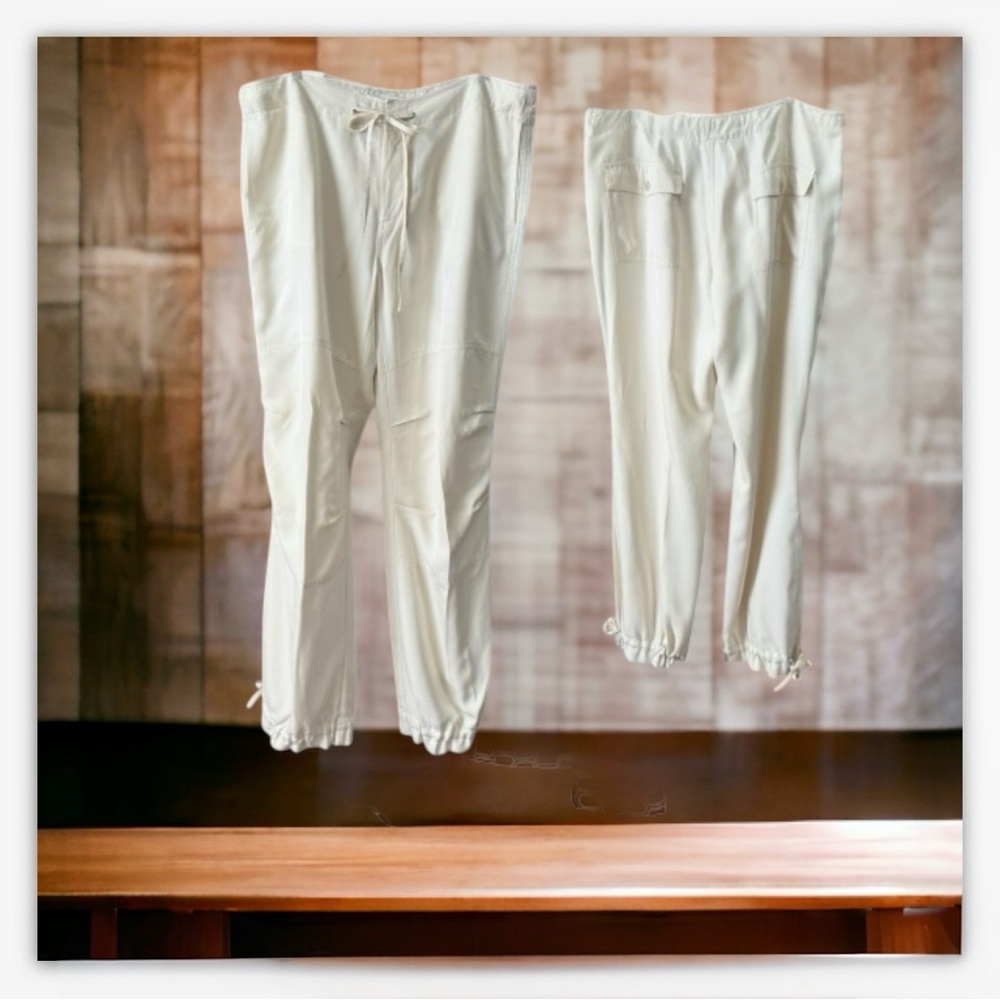 Banana Republic Drawstring Zip Silk Pants-10 NWT